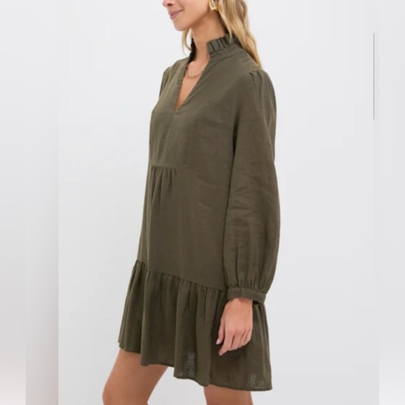 NWT Tuckernuck Olive Green Palmerston Dress - threedaughtersproperties.com